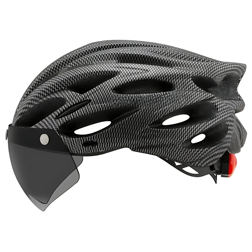 Cyclonix España - Casco con visera desmontable y LED – CycloGuard™ (gris)