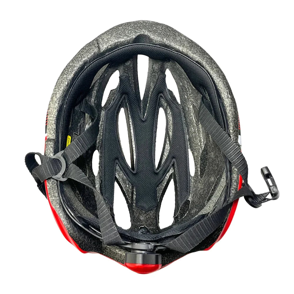 Cyclonix España - Casco con visera desmontable y LED – CycloGuard™ (rojo)