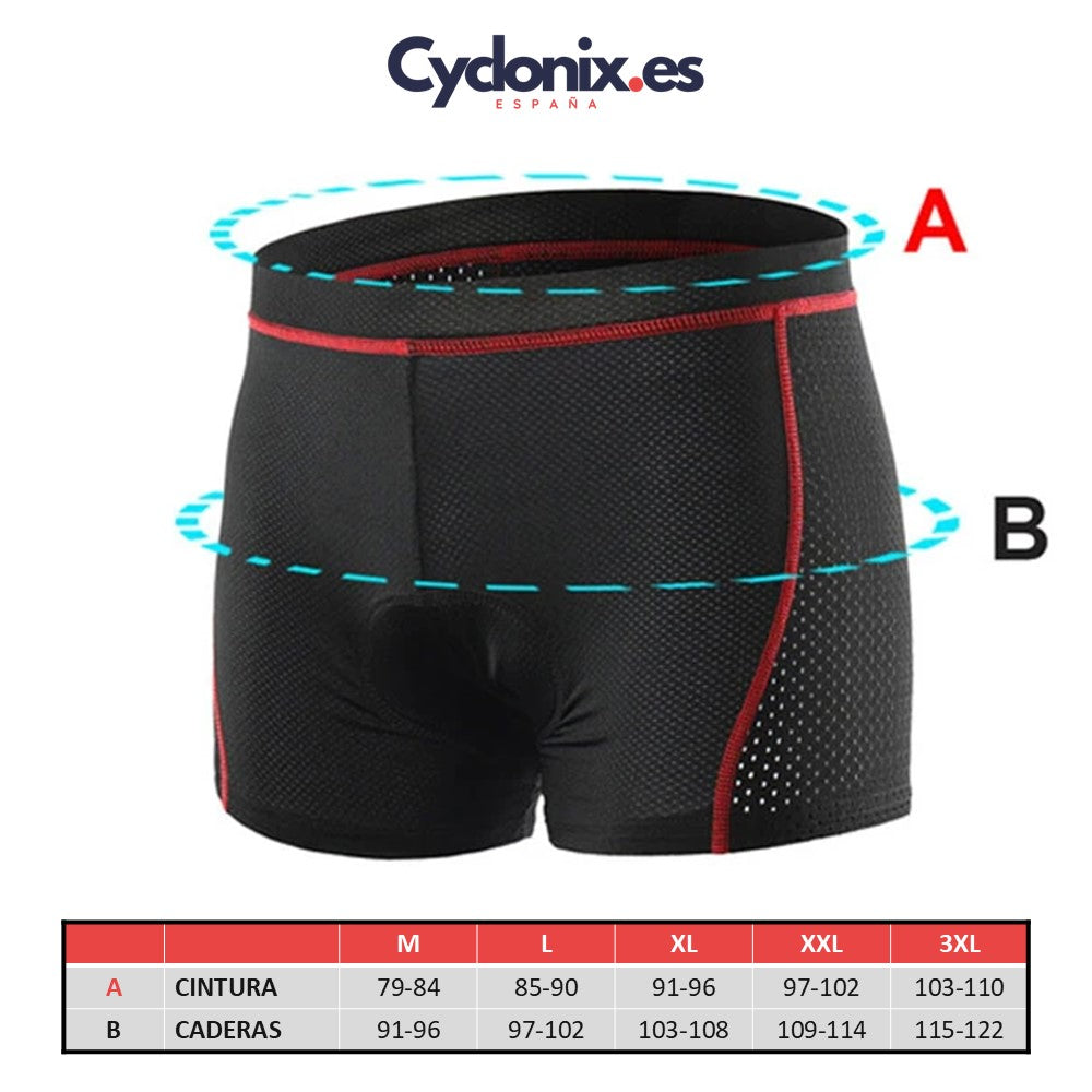 Cyclonix España - Ropa interior de ciclismo con acolchado 5D – CycloGel™