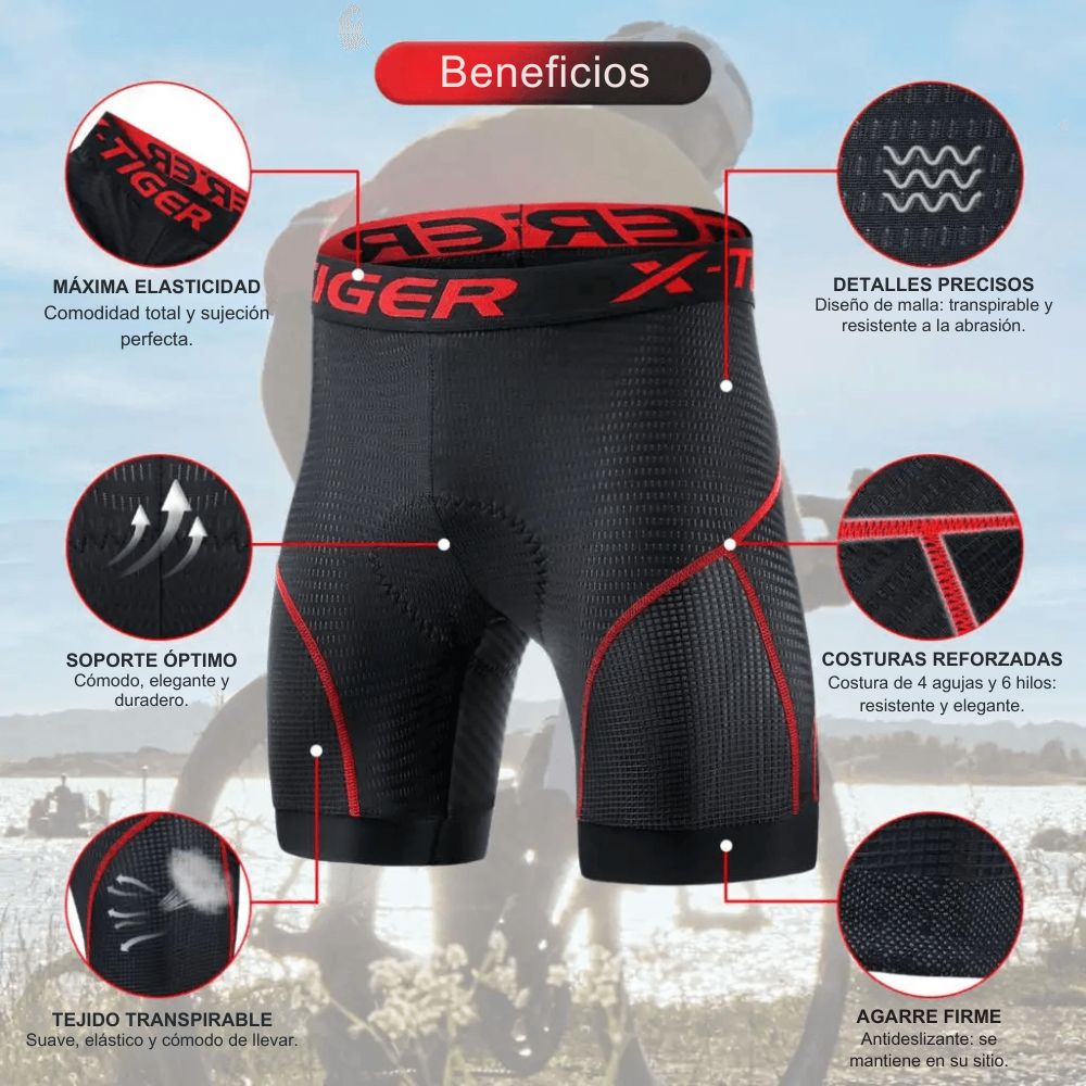 Cyclonix España - Ropa interior de ciclismo con acolchado 5D – VeloShield™