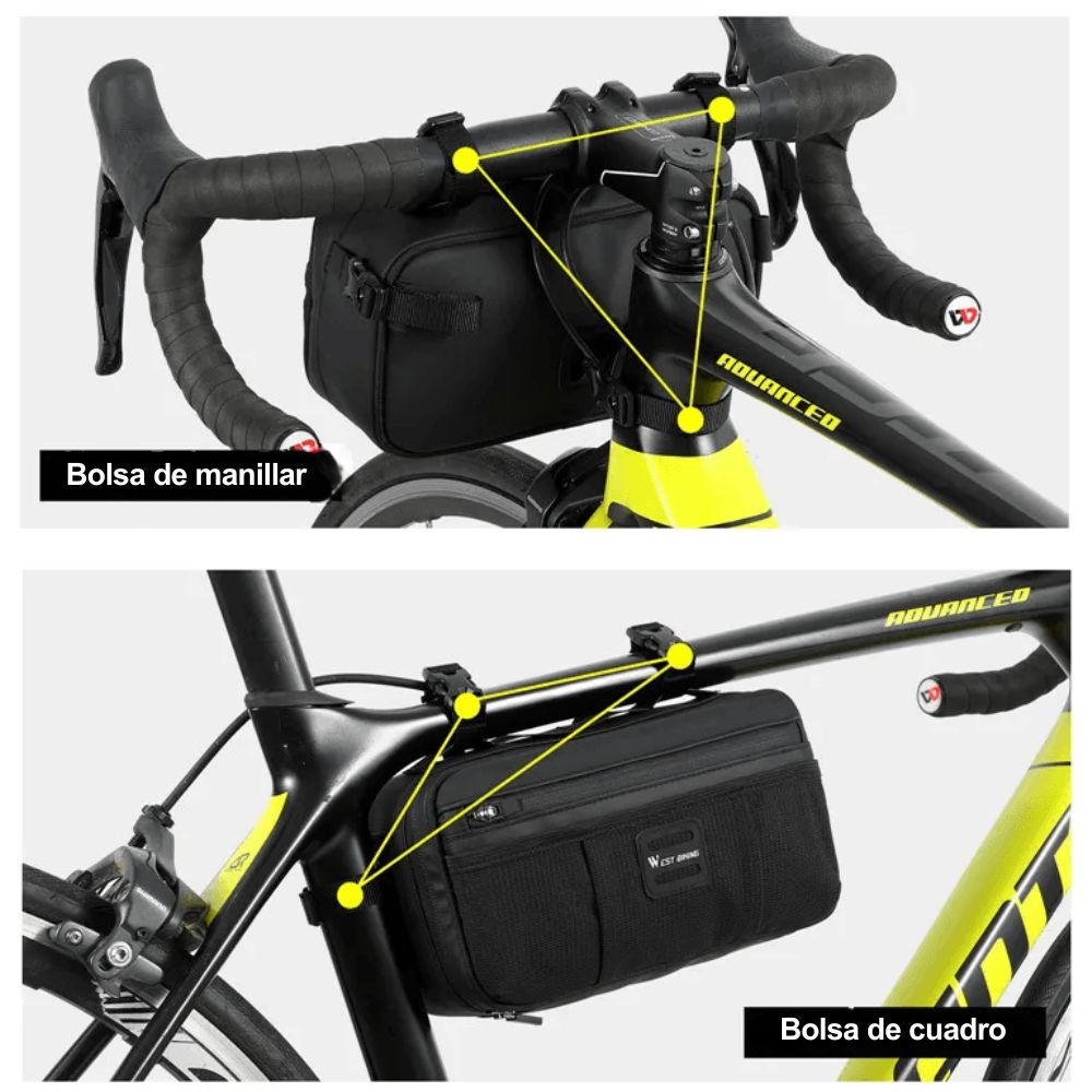 Cyclonix España - Bolsa espaciosa para manillar – BarCarrier™