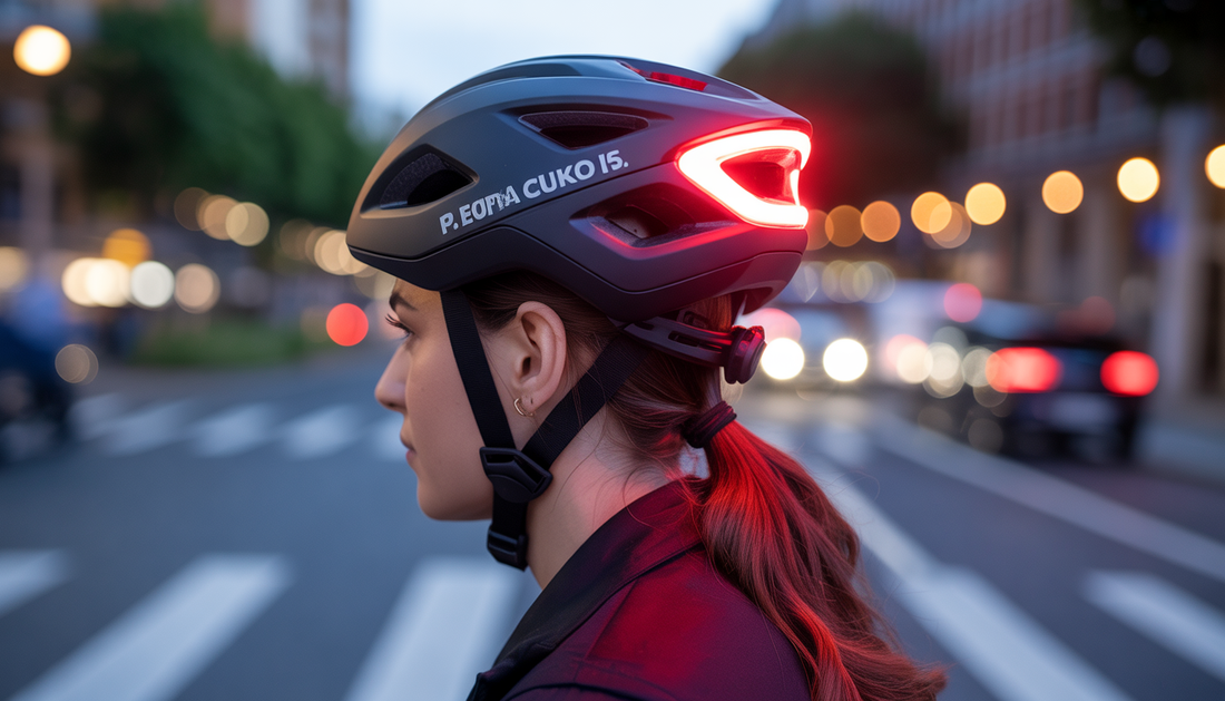 casco bici con luz LED