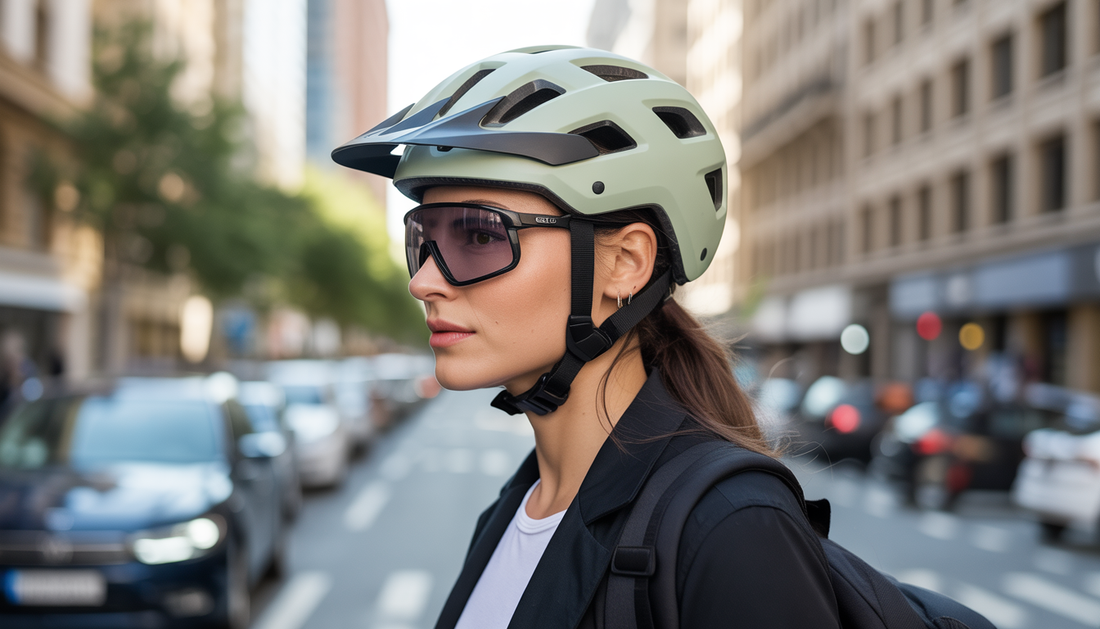 casco de bicicleta urbano con visera