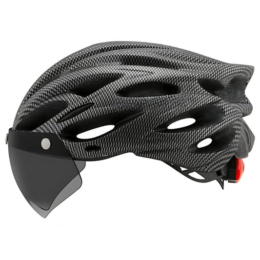 Cyclonix España - Casco con visera desmontable y LED – CycloGuard™ (gris)