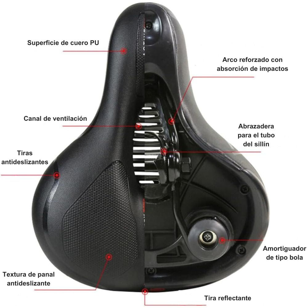 Cyclonix España - Sillín de bicicleta de máxima comodidad – CycloSoft™