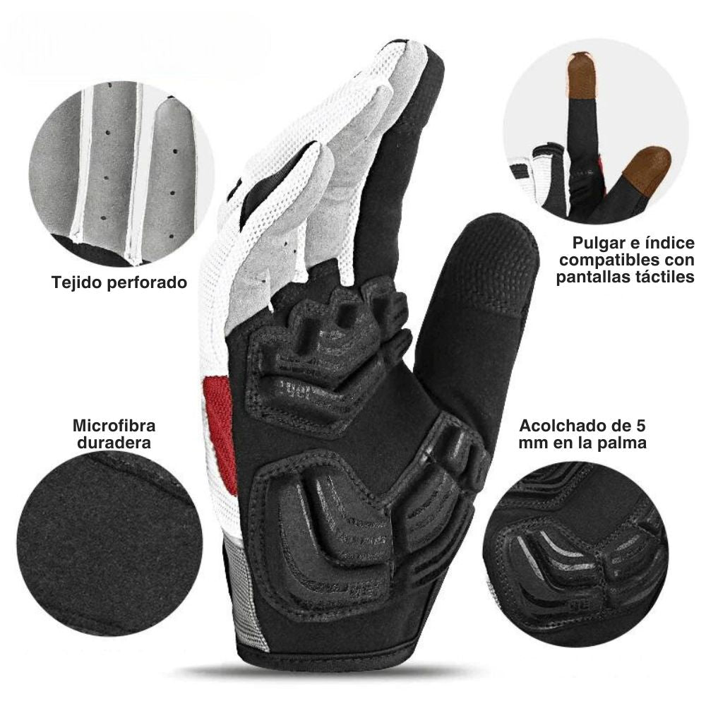 Cyclonix España - Guantes antideslizantes para ciclismo – CycloGrip™ (rojo)
