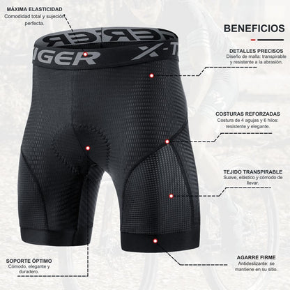 Cyclonix España - Ropa interior de ciclismo con acolchado 5D – VeloShield™