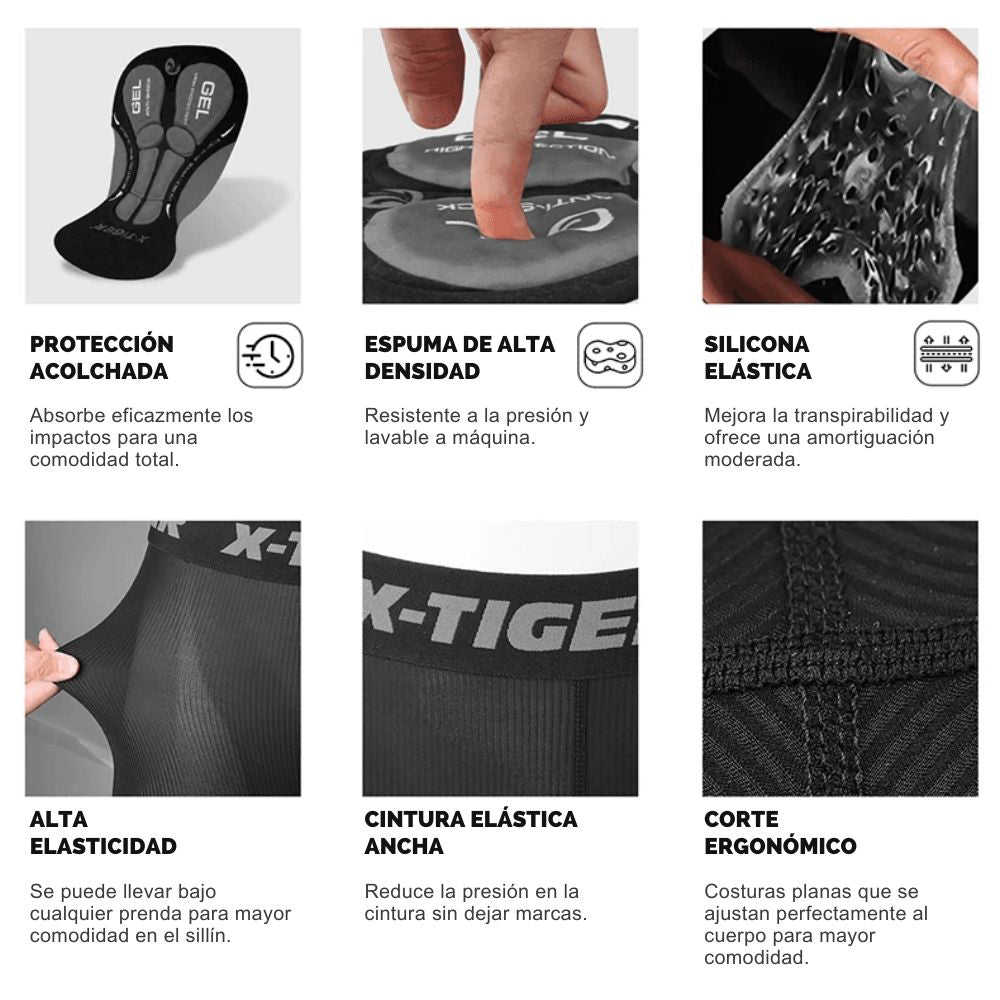 Cyclonix España - Ropa interior de ciclismo con acolchado 5D – VeloShield™