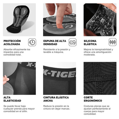 Cyclonix España - Ropa interior de ciclismo con acolchado 5D – VeloShield™